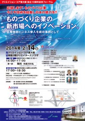 東大阪クリエイションコア10周年シンポジウム2014年2月14日　二九良三　二九精密機械工業