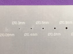 Laser cut sample. board (55mm×90mm, t=1.0mm).FUTA-Q