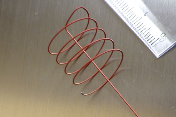 Nitinol or shape memory alloy(Fluorine coating for the tip area)