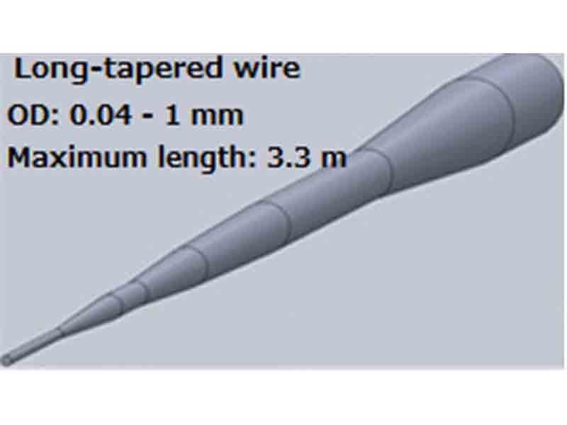 Long-tapered wire